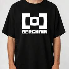 Printed T-Shirt For Men And Women - 黑色 - 查看 1