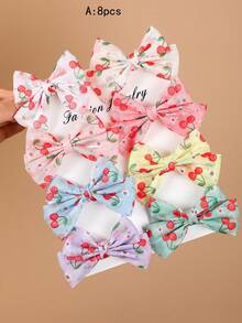 8pcs/Set Colorful Butterfly & Pearl Hair Clips For Girls, Minimalist Side Bangs Clips, Cute & Versatile Hair Accessories, Suitable For Daily Use - Multicolor - View 7