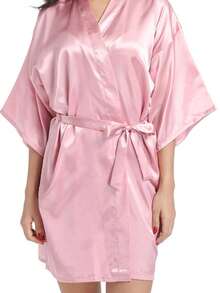 1PC Letters Bathrobe Bride & Bridesmaid Bride's Maid Of Honor Morning Gown Bride's Mother Lettered Morning Gowne , Groom's Mother's Morning Robe,Bridal Party Prep Wear, Wedding Ceremony & Reception Accessories Pajama Ladies Spring Summer Wedding Bridesmaid Pajama Bride Dress Bestie Party Embroidered Bathrobe Bride Bathrobe Wedding Party Wedding Supplies Outdoor Wedding Holiday Party Supplies Bathroom Decor Back To School - Lotus Root Pink Bridesmaids - View 4