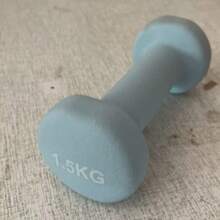 多色哑光哑铃，男女通用家用健身器材，实心铸铁哑铃 - 淺藍色 - 查看 3