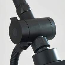 Single 6 Inch Multi-Function Adjustable Shower Head - Black - View 5