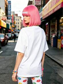 Camiseta de manga corta con cuello redondo suave y casual de verano para mujer, tops para salir, algodón, vintage, estilo callejero europeo y americano, casual deportivo, estilo unisex, estilo casual urbano, tops bonitos, Gen Z, curvas, ropa Y2K, camisetas divertidas, tops para damas, conjuntos de vacaciones para mujer, top lindo, camiseta gráfica, conjuntos de primavera, camisetas holgadas, ropa de calle retro, estilo de los 90, estilo de los 2000, subcultura, top negro, tops blancos, atuendo de fiesta de los 90. Blanco - Blanco - Ver 2