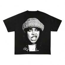 Camiseta unisex de manga corta, ErykahBaduGráficoTourUnisexoCamisaRaperGráficoCamisetaVintageRapHip-HopColecciónY2KRopa urbanaParaHombresMujeresFanático, RapCulturaCamisetashombre, , , Dazymujer,romwehombres, bohochic,maestrasregalos,camisetaparaconjuntos de mujercon curvasparamu,y2k, - Negro - Ver 1