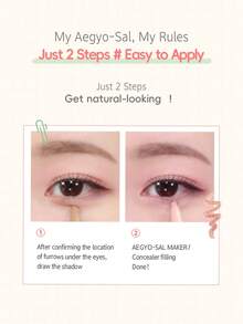 Colorgram 2-In-1 Cute Mini Eyeliner Pencil - One End Matte Eyeshadow To Define Lower Lash Line, Other End Luminous Highlighter To Brighten Under-Eye Area. Smooth Texture, Smudge-Proof, Water-Resistant, Enlarges Eyes For Charming Korean Makeup Look. Compact Design For Easy Carry, Suitable For Daily, Touch-Up, Commute And Travel - 03 General Color Tone - View 6