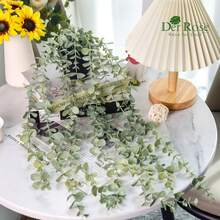 1件仿真植物悬挂式人造盆栽尤加利树，适用于现代波西米亚农舍风格浴室、办公桌、墙面装饰、置物架、客厅等室内装饰 - 彩色 - 查看 3