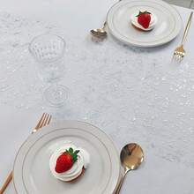 1 Roll Silver Glitter Gold Foil Mesh Table Runner, Suitable For Father's Day, Mother's Day, Independence Day And Other Holiday Occasions, Atmosphere Enhancement And Tabletop Decoration. - View 4