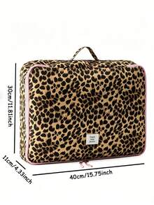 Leopard Print Travel Packing Cubes Lightweight Travel Organizer Multiple Size Bags Large Capacity Cosmetics Bag Toiletry Bag Clothes Organizer Bags - Multicolor - View 7