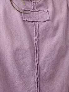 Top sin mangas de cuello redondo para vacaciones de mujer - Morado - Ver 6