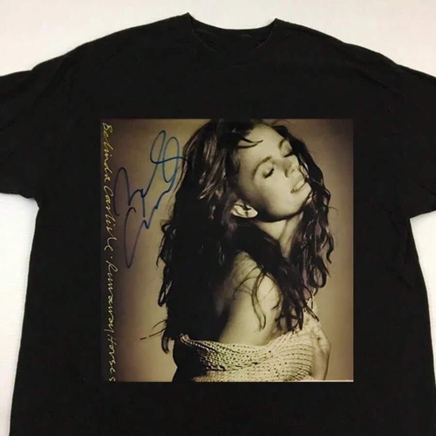 New Belinda Carlisle Signed T Shirt All Size S-5XL Adultblusas para mujer playeras de mujer vestidos casuales para mujer y2k playeras deportivas para mujer verano camisetas ropa de mujer Fashion Perfect For Daily - Negro - Ver 1