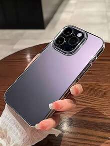 5pcs Luxury Minimalist Transparent & Semi-Transparent Anti-Slip, Anti-Shock, Durable Phone Protective Case, Suitable For IPhone 17 Pro Max, 17 Pro, 17 Air, 16 Pro Max, 16 Pro, 15 Pro Max, 15 Pro, 14 Pro Max, 14 Pro, 14 Plus, 13 Pro Max, 14, 13, 12, 11, With Transparent Camera Protection Frame, Soft TPU Material - Transparent 1 - View 4