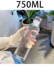 1个带刻度的水瓶，运动水瓶，便携式，防漏，塑料材质，适合上学、户外活动、健身和旅行，男女通用 - 彩色 - 查看 17