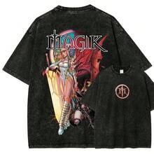Camiseta Lavada Unisex Magik - Negro - Ver 1