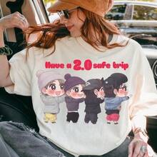 B T S 2.0 Arirang T-Shirt, Have A Sa Fe Trip, B T S Tour 2026 Cute Group Graphic Sweatshirt, Bangtan Sonyeondan Graphic Tee, Bangtan Run 2.0Ropa Hombre Cosas Para Hombre Ropa De Mujer Women Clothing Casual Blusas Bonito - Blanco - Ver 8