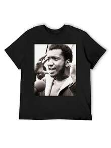 Camiseta unisex de manga corta, camiseta vintage de Fred Hampton 1969, camisetas con estampado de animales para niños, camisetas blancas para hombre, playeras hombre, spiderman, ,  mujer, romwe men, boho chic, regalos para maestros, camiseta de mujer, conjuntos curvos para hombre, y2k - Negro - Ver 1