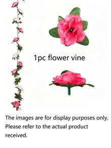Guirlanda de Flores Artificiais Rosa, Arco de Videira, Floral Falso de Primavera para Decoração de Parede de Flores, Cenário de Casamento, Dia das Mães, Festa de Chá no Jardim - Multicolorido - Visão 12