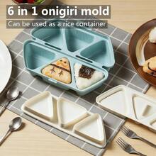 6-In-1 Onigiri Mold Set, Triangle Sushi Rice Ball Maker, PP Non-Stick Mold For Bento And Picnics, Portable (Blue) - View 10