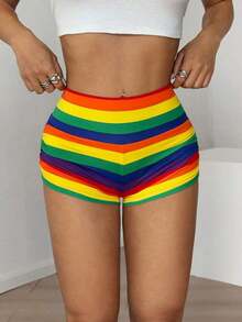 Mallas cortas de esqueleto de Halloween con pliegues - Multicolor - Ver 3