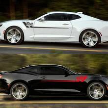 2 Pcs Car Door Side Upper Stripe Sticker 6.2 Racing Waist Line Body Decal Accessories For Chevrolet Camaro 2010-2022 SS LT RS - Car Sticker - View 3