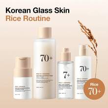 Korean Rice Glass Skin 4-Step Routine | Moisturizing Rice Enzyme Cleanser, Lightweight Milky Toner, Brightening Serum & Milk Moisturizer – Korean Skincare For Hydrating & Radiant Skin - Collagen - Xem 1