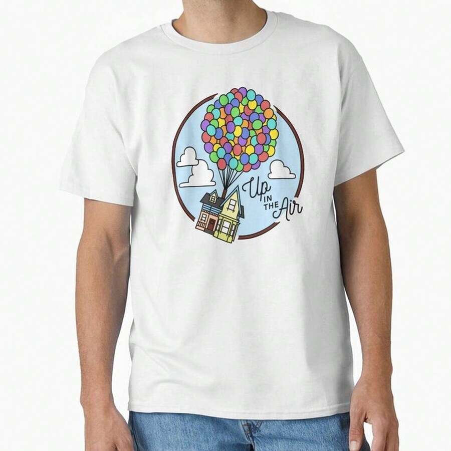 Classic Color T-Shirt "Up In The Air" 220G. Essential Unisex Cotton T-Shirt, 220g Of Unique Softness. Designed To Fit Everyone, Men And Women Alike. Durable, High-Quality Fabric, Ready For Any Cut, Delicate To The Touch But Built To Last. Lightweight Tops For Women, Perfect For Fall Outfits, Vacation Wear, And New Year's Costumes. - 白色 - 查看 1