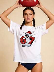 Camiseta de manga corta con cuello redondo suave y casual de verano para mujer, tops para salir, vintage, Gen Z, tops, curvas, ropa Y2K, algodón, Italia, Grecia, tops de mujer, tops bonitos, camisetas gráficas, conjuntos de primavera, estilo callejero americano, casual deportivo, estilo unisex, estilo casual urbano, casual, jersey, camisetas holgadas, ropa de calle retro, estilo de los 90, estilo de los 2000, subcultura, estilo europeo, tops negros, tops blancos, conjuntos de fiesta de los 90. Blanco - Blanco - Ver 1