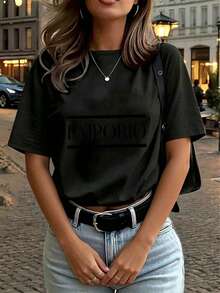 Women T-Shirts - Black - View 4