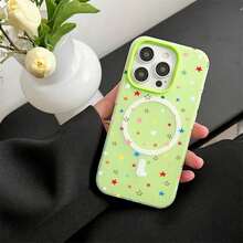 Shockproof Case Compatible With IPhone 16 Pro Max, 14, 15 Plus, Galaxy S25 Plus, Galaxy S23 Ultra, Two-In-One Magnetic Case, High Quality, Anti-Fall, Cute Design, The Best Gift. - Green - View 7