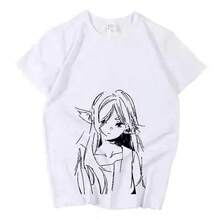 Camiseta de anime Frieren: Beyond Journey's End |       Diseño de Arte de Líneas Minimalista en Fondo Negro |       Corte holgado unisex |       Tallas S-3XL |       Ideal para Fanáticos de la Fantasía y Eventos de Anime |       Ropa Cómoda y Duradera - Negro - Ver 4