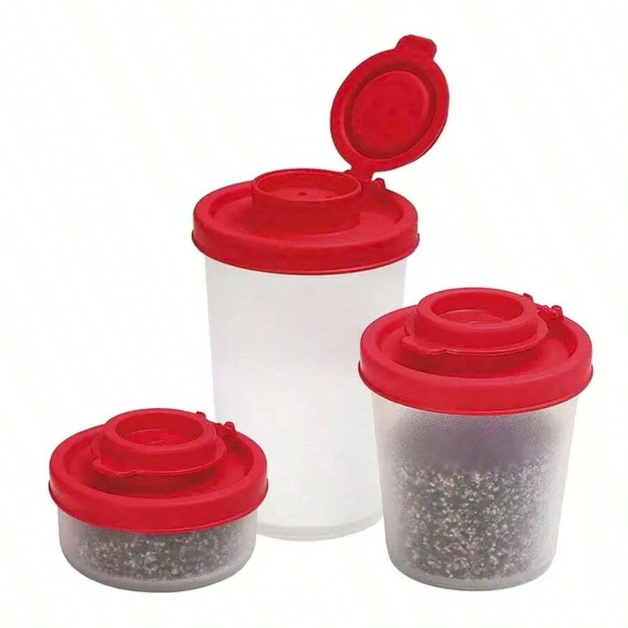 Multi-Hole Transparent Plastic Refillable Bottle, Kitchen Spice Seasoning Powder Dispenser, Powder Storage Airtight Empty Bottle - Multicolor - View 1