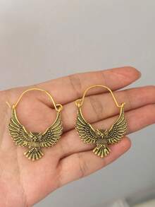 Bông tai hình cú mèo bằng vàng và bạc, trang sức phong cách Bohemian, quà tặng cho phụ nữ. - Vàng - Xem 6