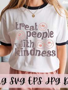Treat People With Kindness | TPWK Vg |  | Flirtatious |  Design | TPWK Png | - 多色1 - 查看 1
