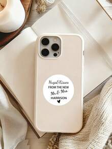 Customized Wedding Thank You Stickers, Waterproof Round Labels Printed With Couple's Names, Date And Eucalyptus Leaf Pattern, Suitable For Wedding Favors, Gift Bags, Boxes And Party Decorations - Multicolor - View 5
