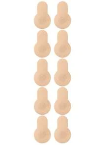 20/10片装一次性隐形乳贴，提拉胶带，肤色乳贴，女士婚礼配饰，隐形胸罩乳贴，性感内衣套装，旅行内衣 - 彩色 - 查看 10