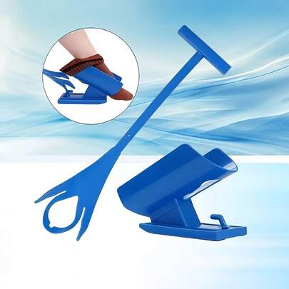 1pc Sock Assist Device, Slouchy Sock Helper, Convenient Sock Donning Tool, Made Of Lightweight And Durable ABS Material, Designed To Fit Foot Curve, Easy To Put On And Take Off Socks Without Bending Over, Suitable For People With Mobility Issues, Adjustable Stand And Extended Handle Design, Easy To Install