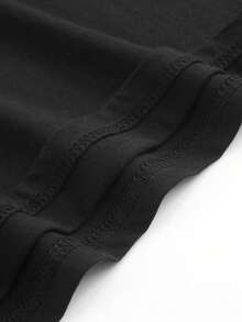 Men's Printed Vintage Washed Vest, Loose Fit, Casual Street Style, An Essential Everyday Item. - Black - View 7