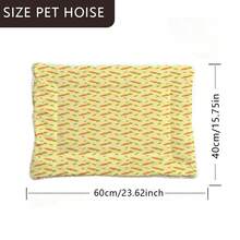 1pc Soft Pet Bed Pad With Minimalist Carrot Pattern, Washable Dog Crate Mat Suitable For Small/Medium/Large Dogs, Reversible Cat Bed Mat, 4-Season Use - Multicolor - View 8