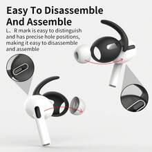 Set de 5 piezas Estuche de almacenamiento para auriculares Apple Pro, con mosquetón de acero inoxidable, bolsa de almacenamiento y cordón - Multicolor - Ver 6