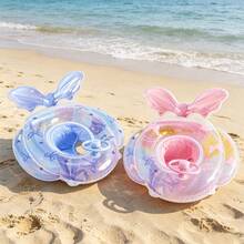1 chiếc phao bơi hình cánh hoa đính kim sa có mái che, phao bơi bơm hơi bằng PVC. - Nhiều màu - Xem 2