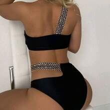 Qianmo 2026 New Two-Piece Hard Cup Swimsuit For Women, Sexy Solid Color Nylon Bikini Set - Image Color - View 6