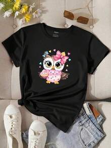 1  Animal    Sexy  Casual  Dulce  Fiesta  Elegante    Alta elasticidad  Playa  Noche de fiesta  Vacaciones  Deportivo  Colegio  Vacación  Casa  Oficina    verano  Estampado de búho tierno - Negro - Ver 6