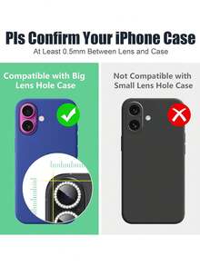 6pcs (3pcs Black Glitter Lens Protector + 3pcs Black Diamond Lens Protector) - Compatible With IPhone 16/16 Plus. Features Include Sparkling Diamond And Glitter Metal Ring Decoration, 9H Tempered High-Definition Glass Camera Protection - Black - View 6