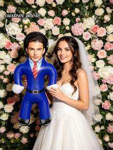 1pc Personalized Groom Inflatable Blow Mold Prop, Customized Inflatable Product Suitable For Bachelor Party And Bachelorette Party, Unique Wedding Gift Idea For Bride-To-Be - Multicolor 3 - View 2
