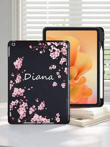定制樱花图案平板电脑保护套，可定制姓名，兼容三星 Galaxy Tab A8 2021/2022（10.5 英寸）、Tab A9 Plus 2023（11 英寸）、Mini 4/5/6/7 和 9.7 英寸。内置笔槽，轻巧便携。是母亲节、教师节、情人节和生日送给姐妹、朋友和家人的完美礼物。 - 彩色 - 查看 4