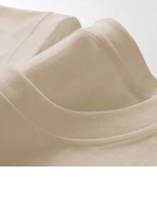 Limited Edition, Men's Short Sleeve T-Shirt, 100% Cotton, Simple And Elegant Regular Fit, Crew Neck, Cotton Fabric For Comfortable Wear, Can Be Used As A Holiday Gift, Lightweight Cotton - 杏色 - 查看 4