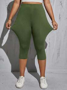 Pantalones capri de verano para mujer de talla grande, 2 piezas de leggings estampados, leggings negros, pantalones capri deportivos para mujer, leggings de mujer, conjunto de 2 piezas de leggings negros, ropa de otoño, atuendos de maestro - Multicolor 2 - Ver 4