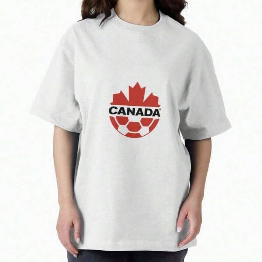 Camiseta Oversize con el Logo de la Selección Masculina de Canadá para la Copa Mundial - Negro - Ver 1