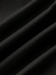 Blusa de satén anudada elegante y casual para mujer, ideal para vacaciones, salidas y fiestas, primavera/verano - Negro - Ver 4