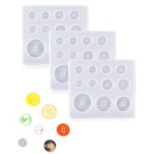 SILIKE LUFEI DIY Clay Mold 1pc Full Sheet Large & Small Button Ornament Mold, Suitable For Resin, Plaster, Candle, Aromatherapy Products, Home Decor, Display Stand, Silicone Mold - Full-size Button Mold - View 5