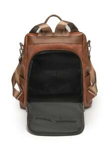 Luxury Women's Designer Brand Large Capacity Multi-Functional Travel Backpack, High-Quality Girls' Backpack - Brown - View 8