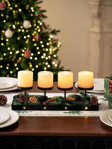 1pc Handmade Lotus Candle Holder (Candles Not Included), Home Decor Candle Stand, Lotus Shaped Candle Holder, Elegant Candle Decor Suitable For Wedding, Home, Christmas, Mother's Day - No Battery Required, Modern Minimalist Decor, Handcraft, Suitable For All Seasons - 1 Item - View 2